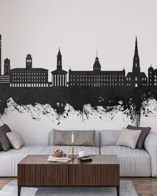 Karlsruhe Germany Skyline Black & White