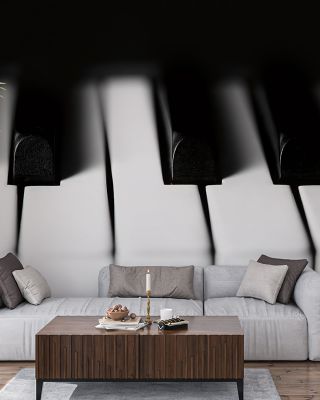 Keys Melody in Rustic Charm Wallpaper