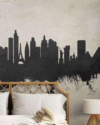 Las Vegas Nevada Skyline Concrete Wallpaper