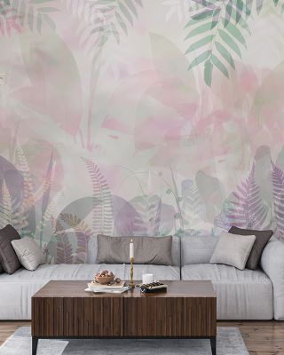Liquid Tropic Leaves Wallpaper Mural