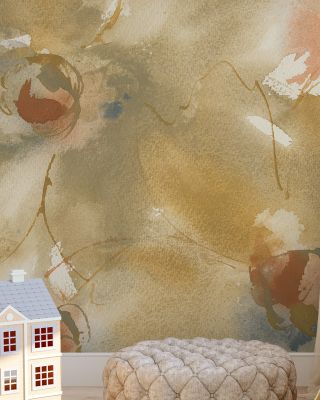Neutral Blooms Wallpaper