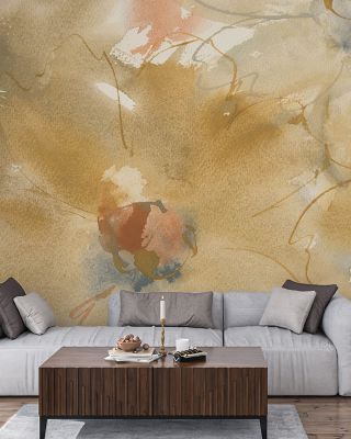 Neutral Blooms Wallpaper
