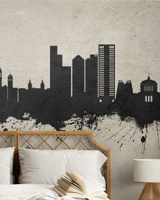Oakland California Skyline Concrete Wallpaper