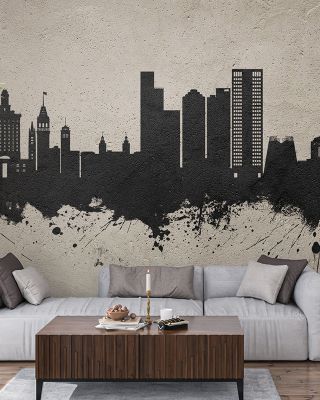 Oakland California Skyline Concrete Wallpaper