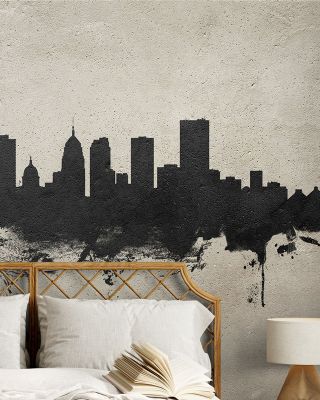 Oklahoma City Skyline Concrete Wallpaper