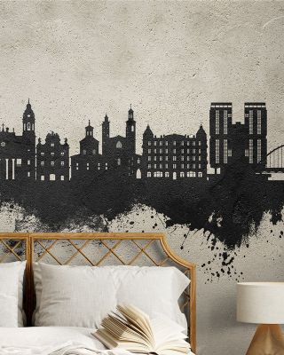 Pamplona Spain Skyline Concrete Wallpaper