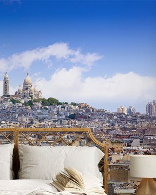 Paris Skyline and Sacre Coeur Basilique Wallpaper