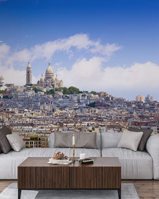 Paris Skyline and Sacre Coeur Basilique Wallpaper