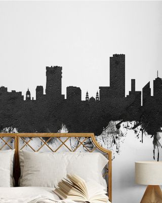 Pretoria South Africa Skyline Black & White Wallpaper