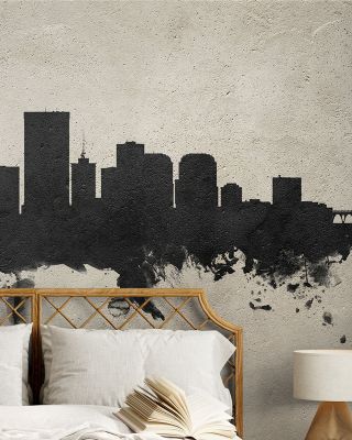 Richmond Virginia Skyline Concrete Wallpaper