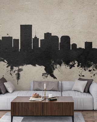Richmond Virginia Skyline Concrete Wallpaper