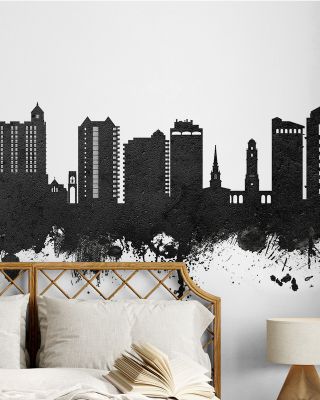 Sarasota Florida Skyline Black & White Wallpaper