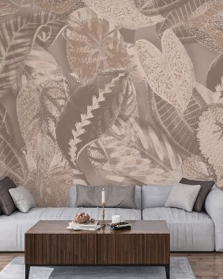 Secret Leaves Botanical Wallpaper Mural