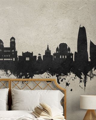 Sofia Bulgaria Skyline Concrete Wallpaper
