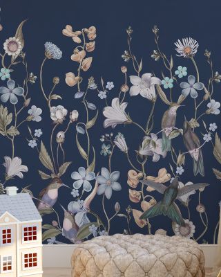 Sound of Spring Blue Wallpaper