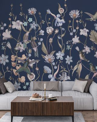 Sound of Spring Blue Wallpaper