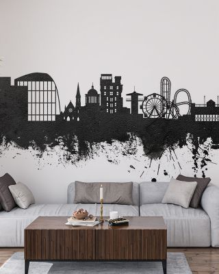Southend-on-Sea England Skyline Black & White Wallpaper