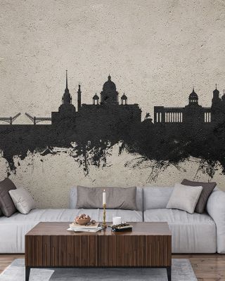 St Petersburg Russia Skyline Concrete Wallpaper