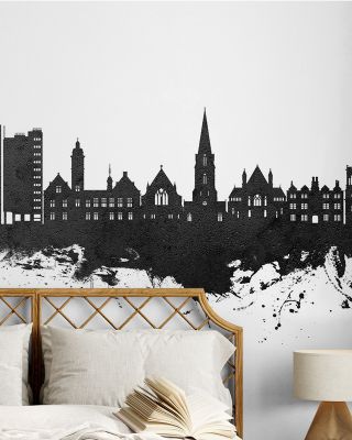 Swindon England Skyline Black & White Wallpaper