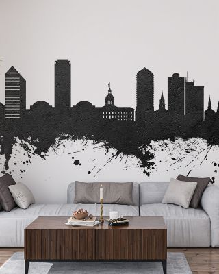 Tallahassee Florida Skyline Black & White Wallpaper