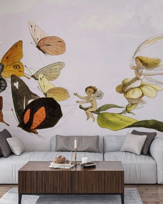 The Fairy Queen Takes an Airy Drive in a Light Carriage Wallpaper