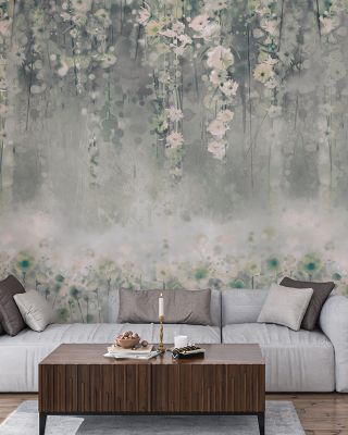 Wisteria Green Wallpaper