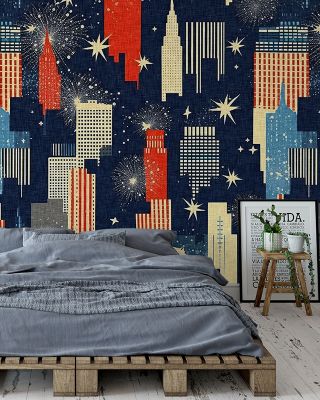 4th of July City Celebration Wallpaper
