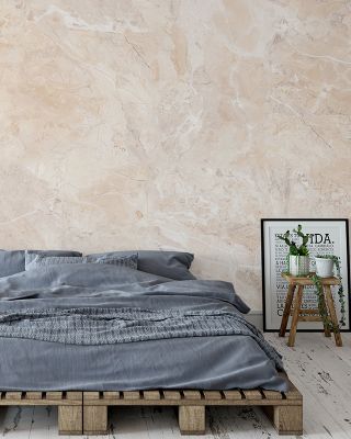 Beige Marble Panoramic Elegant Wallpaper