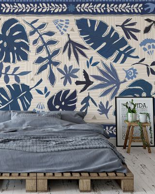 Desert Flair Blue Southwestern Wallpaper