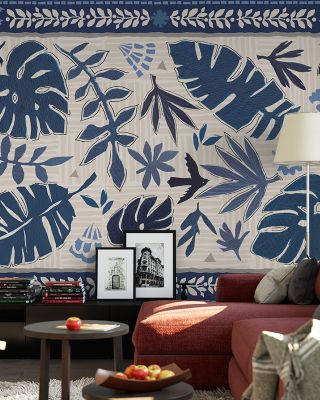 Desert Flair Blue Southwestern Wallpaper