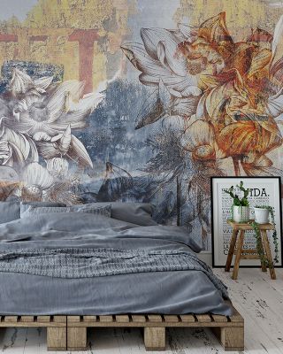 Dragon Lilies Mystical Floral Wallpaper
