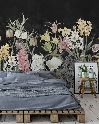 Happy Spring Flowers Pastel Delight Wallpaper