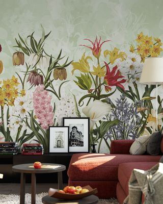 Happy Spring Flowers Vibrant Wallpaper