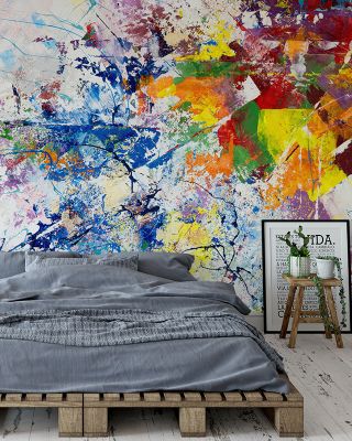Heavy Splashes Abstract Art Wallpaper