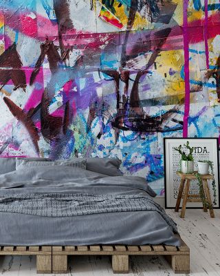 Hello Brooklyn Urban Graffiti Wallpaper