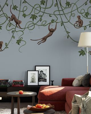 Monkey Jump, Stone Jungle Wallpaper