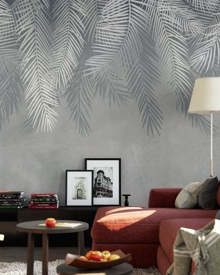 Palms Above Tropical Ceiling Wallpaper