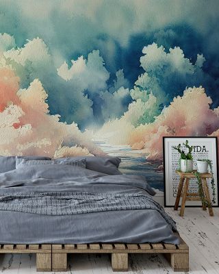 Riverbank Serene Landscape Wallpaper