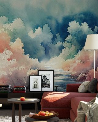 Riverbank Serene Landscape Wallpaper