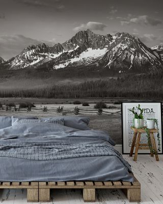 Sawtooth Mountains Plains Scenic Wallpaper