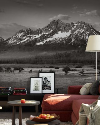 Sawtooth Mountains Plains Scenic Wallpaper