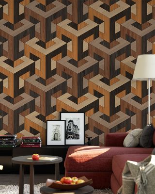 Stacking Wood Rustic Wallpaper