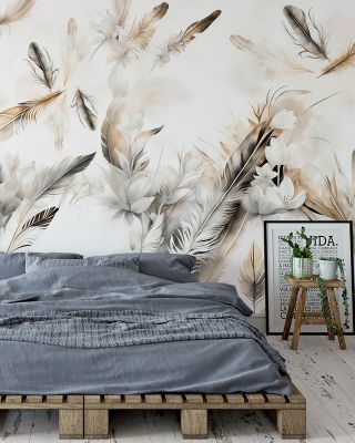 Tender Love Yellow Floral Wallpaper