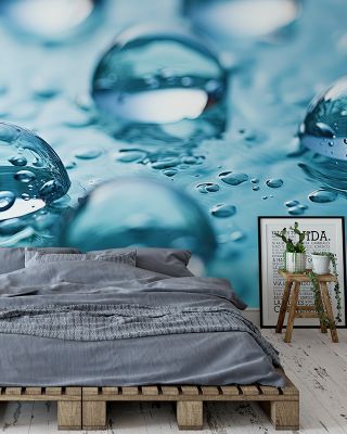 Water Splash Scene Abstract Wallpaper Mural