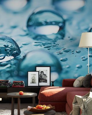 Water Splash Scene Abstract Wallpaper Mural