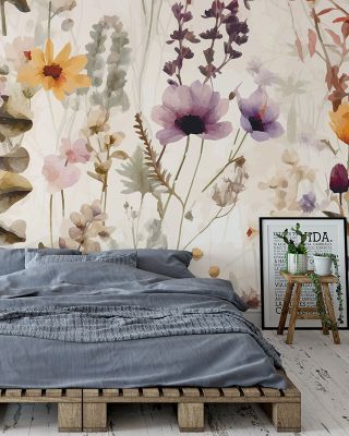 Wild Meadow Floral Wallpaper Mural