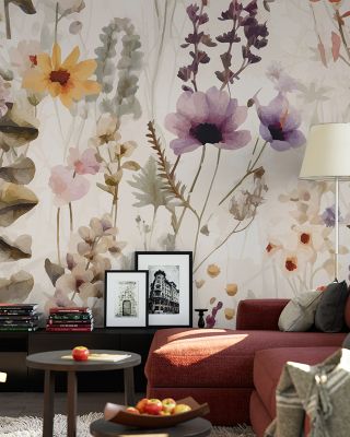 Wild Meadow Floral Wallpaper Mural