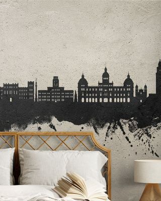 A Coruña Spain Skyline Concrete Wallpaper