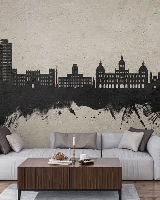 A Coruña Spain Skyline Concrete Wallpaper