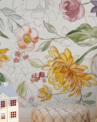 August Blooms Floral Wallpaper